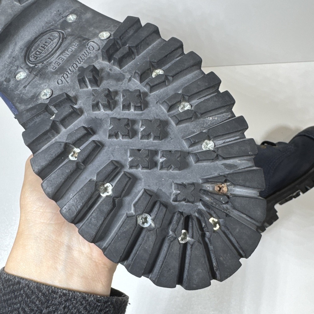 Vintage 90s‎ Gladiator Steel Toe Boots Made in England UK 3 W 5.5 6 Grunge Punk - Picture 11 of 12